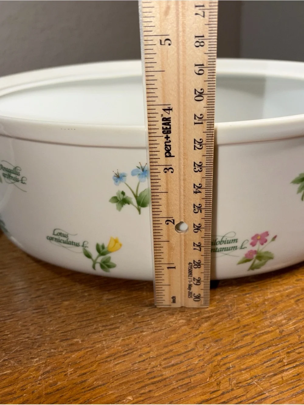 Anchor Hocking Ovenware Casserole Dish W/Lid 2 Qt Floret Pattern Vintage-Japan